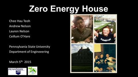 Zero Energy House Chee Hau Teoh Andrew Nelson Lauren Nelson