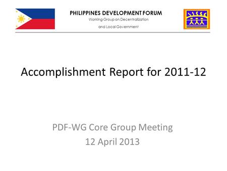 Accomplishment Report for