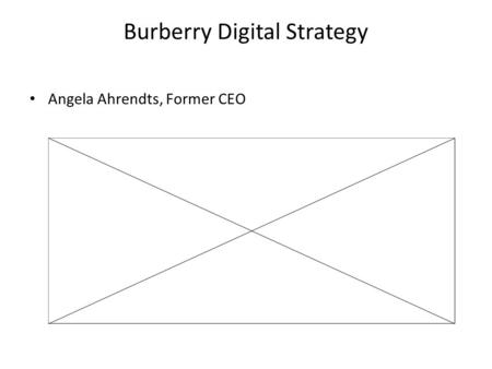 Burberry Digital Strategy Angela Ahrendts, Former CEO.