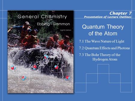 Quantum Theory of the Atom 7.1 The Wave Nature of Light 7.2 Quantum Effects and Photons 7.3 The Bohr Theory of the Hydrogen Atom.