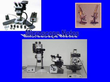Microscope One or more lense that makes an enlarged image of an object.