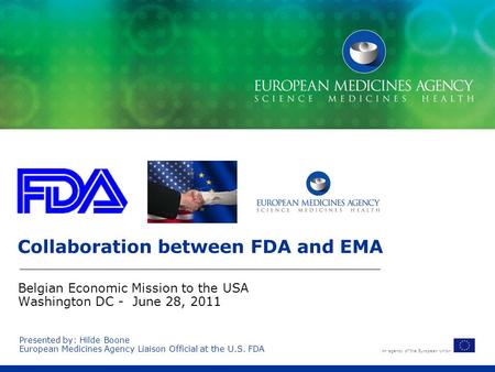 Collaboration between FDA and EMA