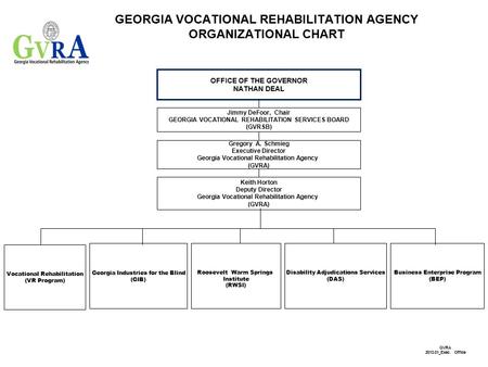 GEORGIA VOCATIONAL REHABILITATION AGENCY ORGANIZATIONAL CHART