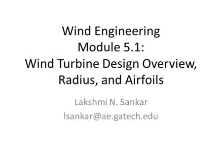 Wind Engineering Module 5