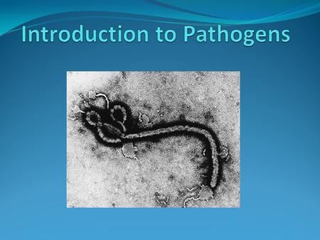 Introduction to Pathogens