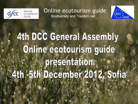 Online ecotourism guide Biodiversity and Tourism call.
