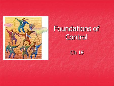 Foundations of Control