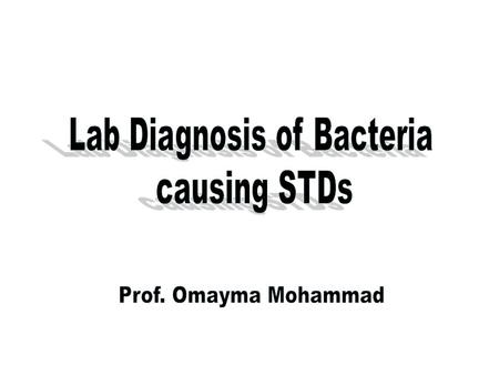 Lab Diagnosis of Bacteria