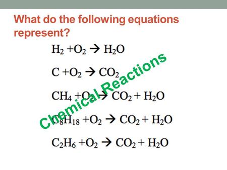 What do the following equations represent?