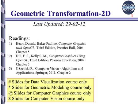 Geometric Transformation-2D