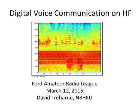 Digital Voice Communication on HF