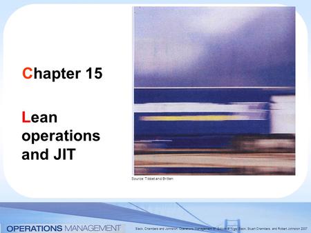 Lean operations and JIT