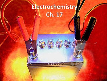 Electrochemistry Ch. 17. Moving Electrons What kind of chemical reaction relates to the concept of electricity? What kind of chemical reaction relates.