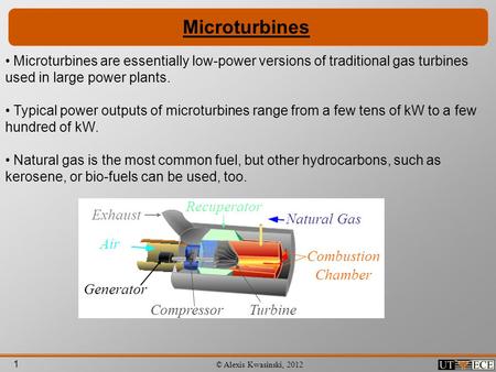 Microturbines Recuperator Exhaust Natural Gas Air Combustion Chamber