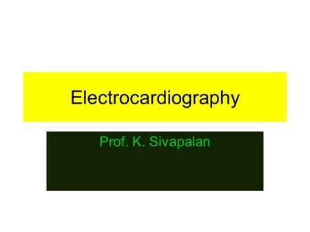 Electrocardiography Prof. K. Sivapalan. 2013 ECG 2 Principle of Electrocardiogram. Trunk as volume conductor. Positively charged and negatively charged.