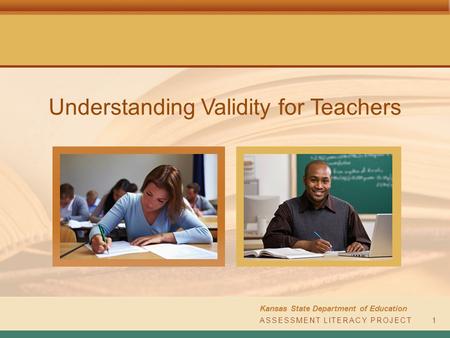 Understanding Validity for Teachers