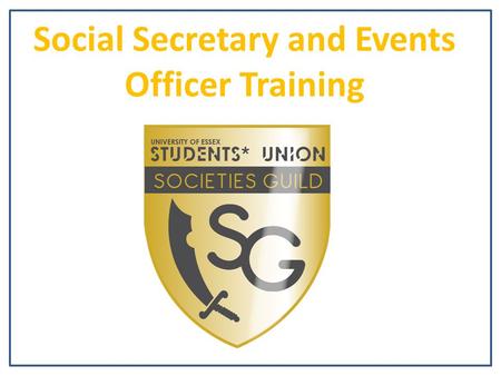 Social Secretary and Events Officer Training Picture?