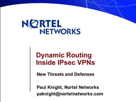 Dynamic Routing Inside IPsec VPNs