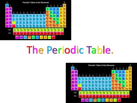 The Periodic Table.The Periodic Table.The Periodic Table.The Periodic Table.