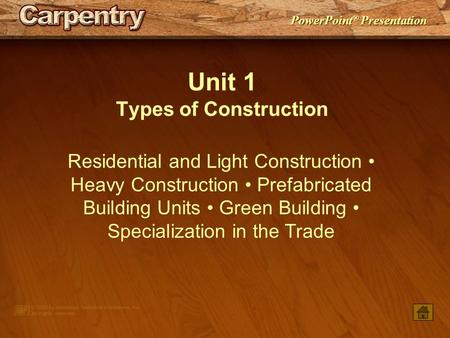 Unit 1 Types of Construction