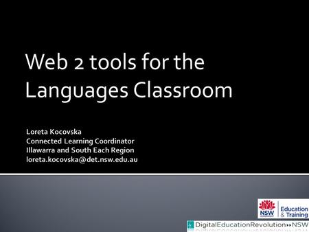 Web 2 tools for the Languages Classroom.  The term web2.0 is associated with web applications that facilitate participation in information sharing, user-centred.