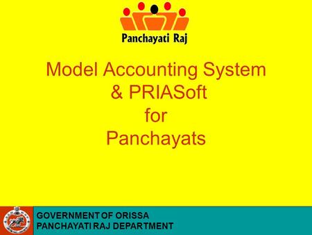 Model Accounting System & PRIASoft for Panchayats