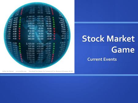 Stock Market Game Current Events.