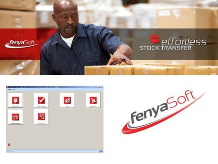 FenyaWM – Stock Transfer is fully integrated into pastel. 1.The Stock Transfer can be completed on-the-fly or against a control document. 2.Using a control.
