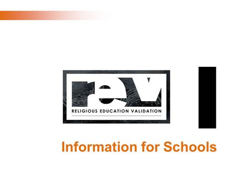 Information for Schools. The validation of school Religious Education Programs is a key component of the implementation of the Religious Education Curriculum,