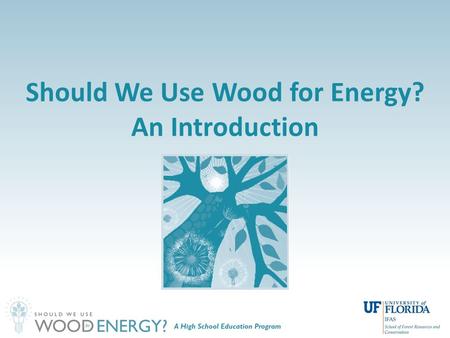 Should We Use Wood for Energy? An Introduction. Brief History: Energy in the U.S. Source: EIA, 2007.