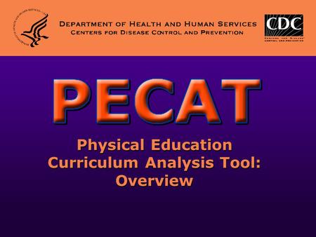 Physical Education Curriculum Analysis Tool: Overview.