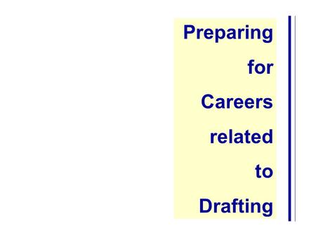 Preparing for Careers related to Drafting.