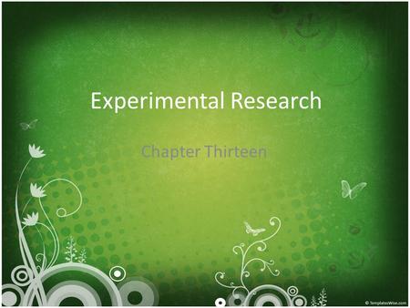 Experimental Research