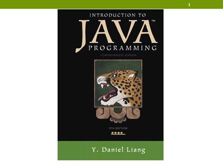 1. 2 Chapter 1 Introduction to Computers, Programs, and Java.