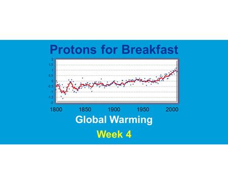 Protons for Breakfast Global Warming Week 4 In the event of…In the event of an attack of mutant bananas… In the event of…