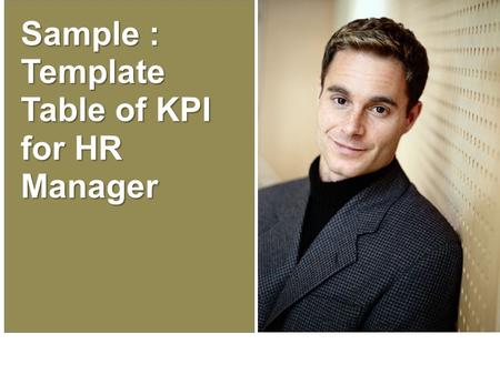 Sample : Template Table of KPI for HR Manager