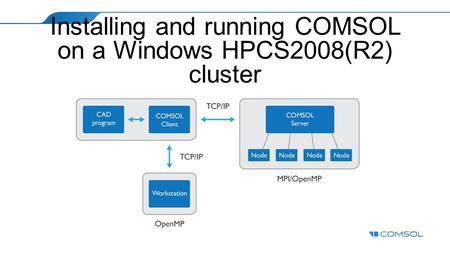 Installing and running COMSOL on a Windows HPCS2008(R2) cluster