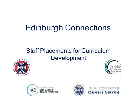 Edinburgh Connections Staff Placements for Curriculum Development.