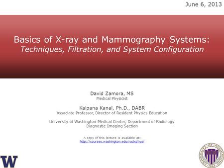 Basics of X-ray and Mammography Systems: