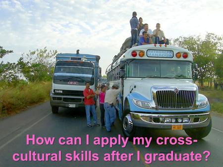 How can I apply my cross- cultural skills after I graduate?