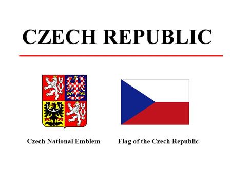 CZECH REPUBLIC Czech National EmblemFlag of the Czech Republic.