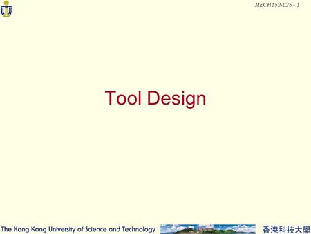 Tool Design.