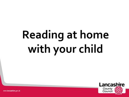 Reading at home with your child