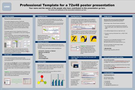 Professional Template for a 72x48 poster presentation