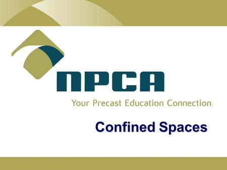 Confined Spaces NPCA.