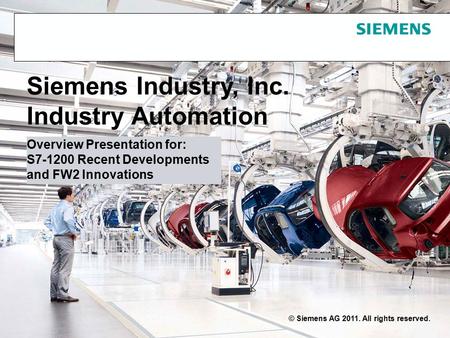 Siemens Industry, Inc. Industry Automation