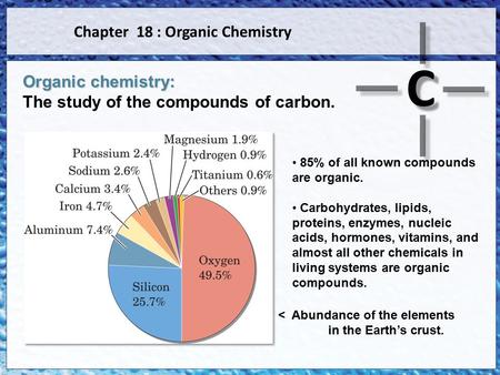 C Chapter 18 : Organic Chemistry