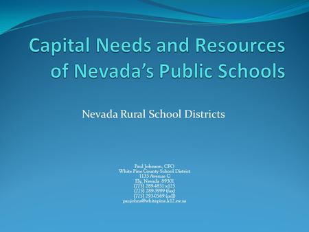 Nevada Rural School Facilities