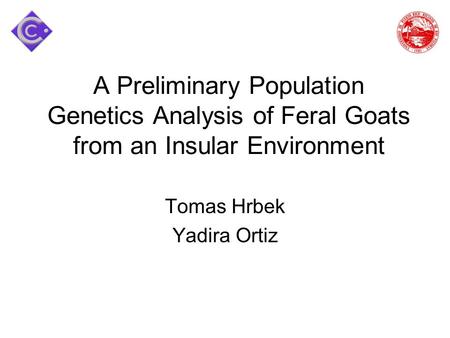 A Preliminary Population Genetics Analysis of Feral Goats from an Insular Environment Tomas Hrbek Yadira Ortiz.