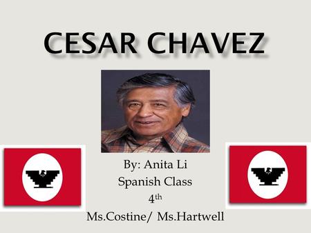 By: Anita Li Spanish Class 4 th Ms.Costine/ Ms.Hartwell.